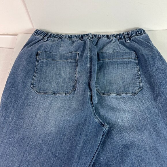 Judy Blue Jeans Women's Plus 42x29* Joggers Pull On High Rise Blue Denim Tag 24W - Picture 10 of 16